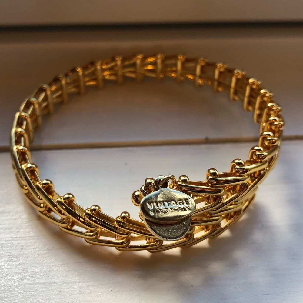 Alex and Ani Vintage 66 Gold Bangle